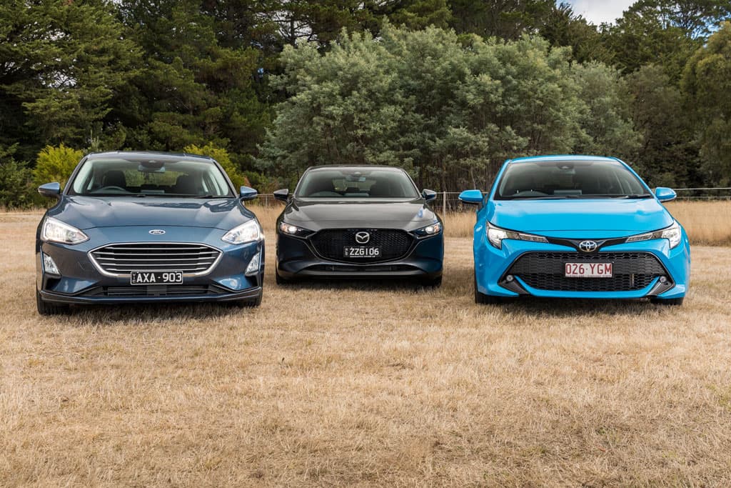 Ford Focus Trend V Madza Evolve V Toyota Corolla Sx Comparison