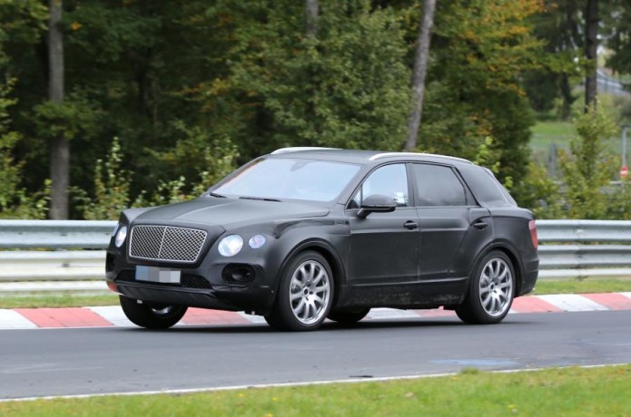 Bentley Bentayga SUV spied testing on Nurburgring