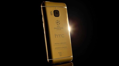 iPhone used for promo photo of HTC’s 24K-gold One M9
