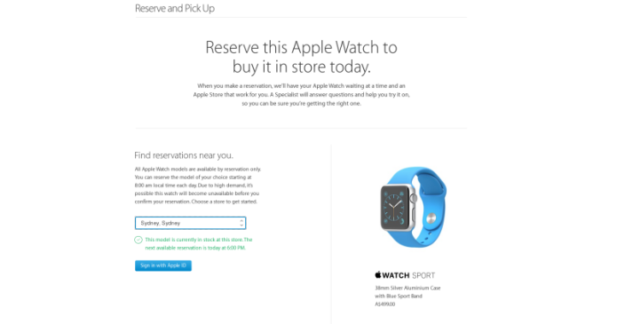 Apple Watch available in-store in Australia, UK