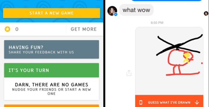 Facebook Messenger’s first game is called Doodle Draw