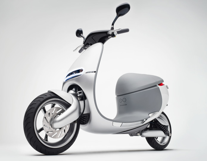 Riding the battery-powered Gogoro smart scooter