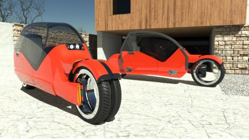 Lane Splitter car concept transforms into a pair of motorcycles