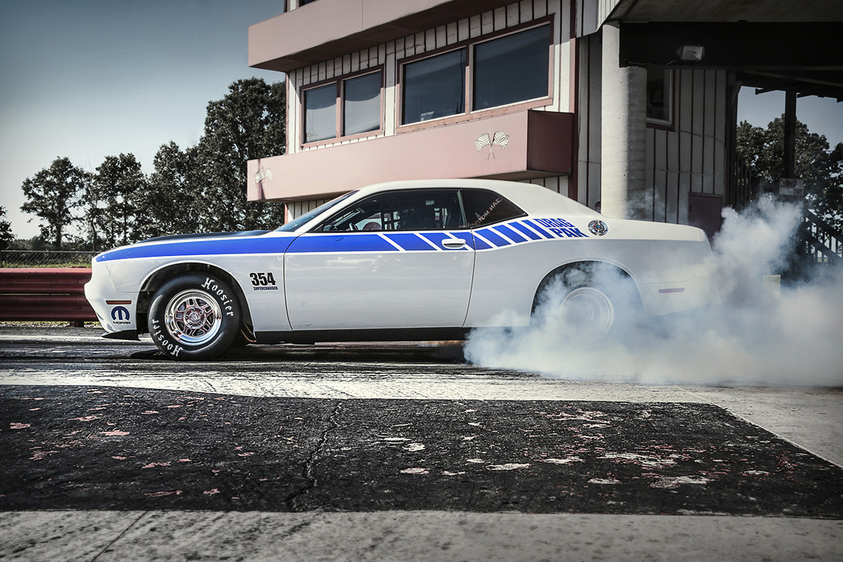 Mopar made this retro drag monster from Dodge’s Challenger