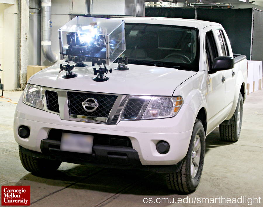 Smart headlamps could blink for snow