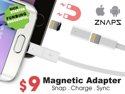 Znaps magnetic adapter makes charging a snap