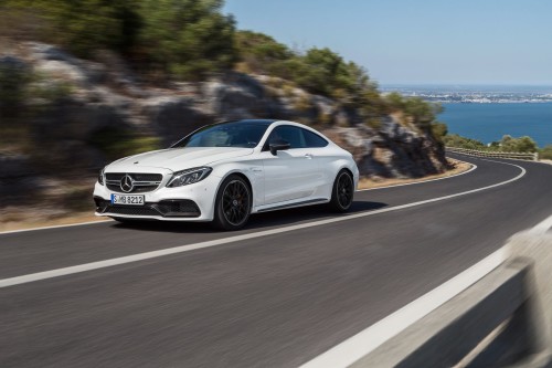 2017 Mercedes AMG C63 Coupe bi-turbo V8 makes up to 503hp