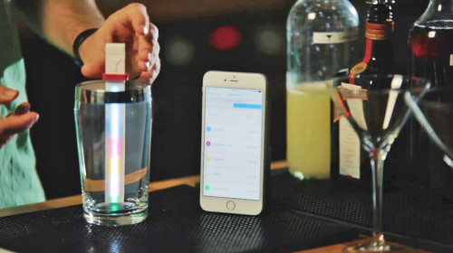 Make better cocktails with this LED-covered Bluetooth stick