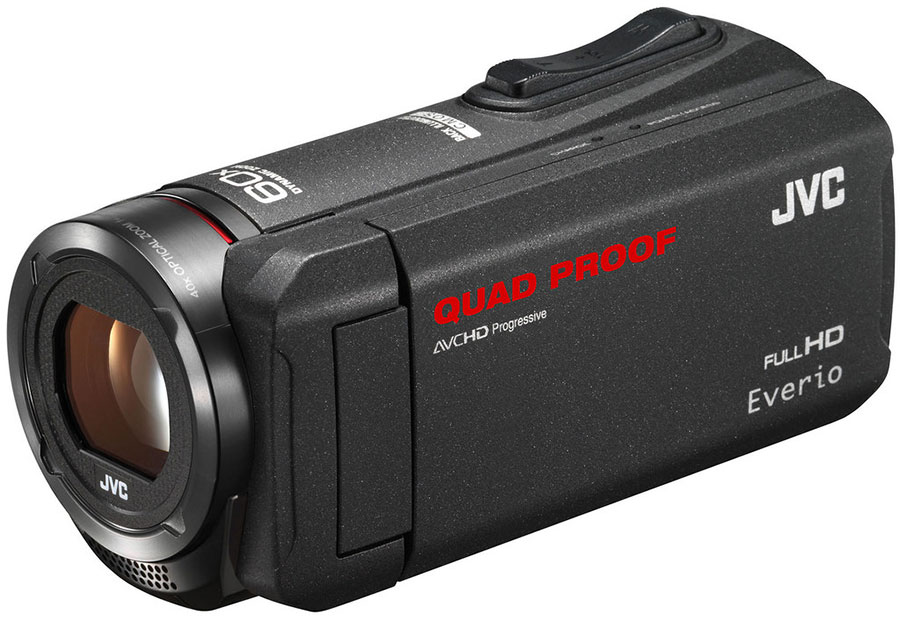 JVC GZ-R450 and GZ-R320 camcorders survive water, drops, and shock