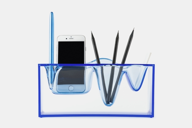 Liquid Station Desktop Organizer Makes Your Office Supplies Look Like They’re Suspended In Ice