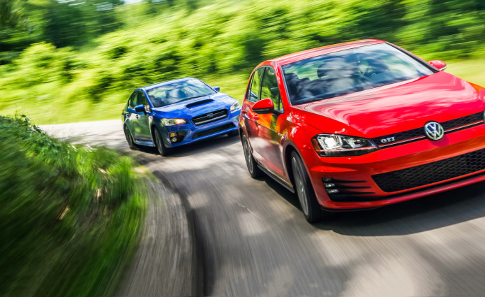 2015 Subaru WRX vs. 2015 Volkswagen GTI - Comparison Tests