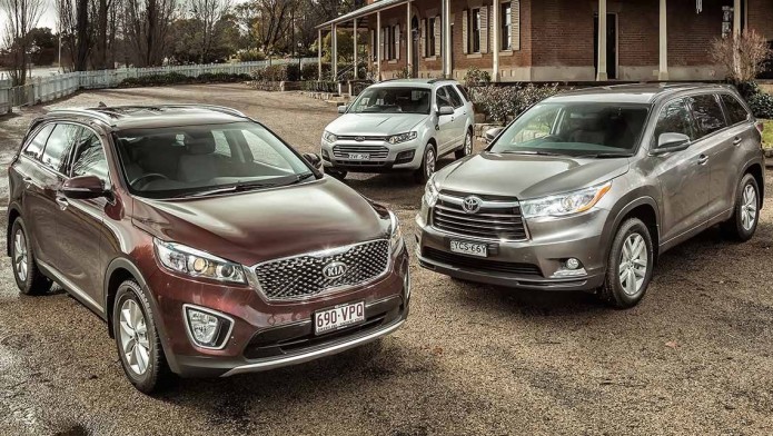 2015 Kia Sorento, Toyota Kluger and Ford Territory review