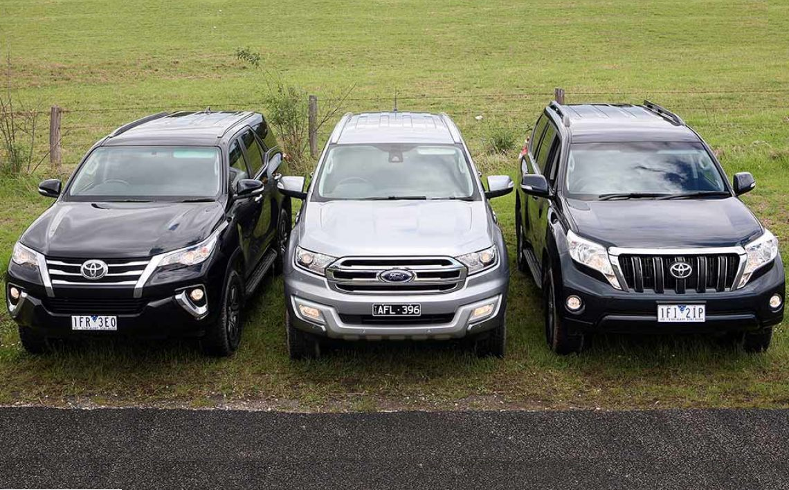 2015 Ford Everest, Toyota Fortuner and Toyota LandCruiser Prado review