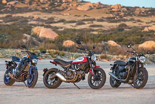 Ducati Scrambler Icon vs. Triumph Street Twin vs. Yamaha FZ-07 – COMPARISON TEST