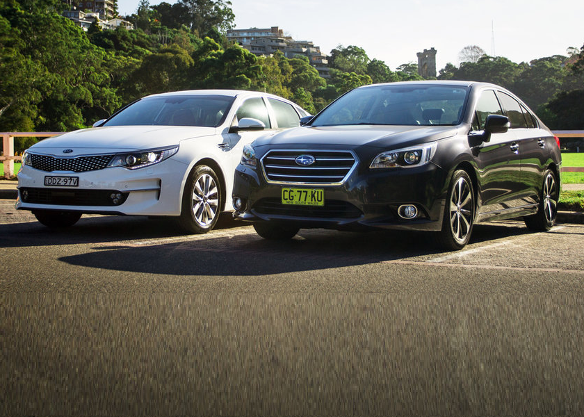 Kia Optima 2.4 Si v Subaru Liberty 2.5i Premium Comparison