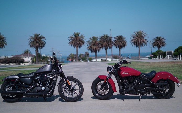 The Great American $9k Cruise-Off : H-D Iron 883 Vs. Indian Scout Sixty