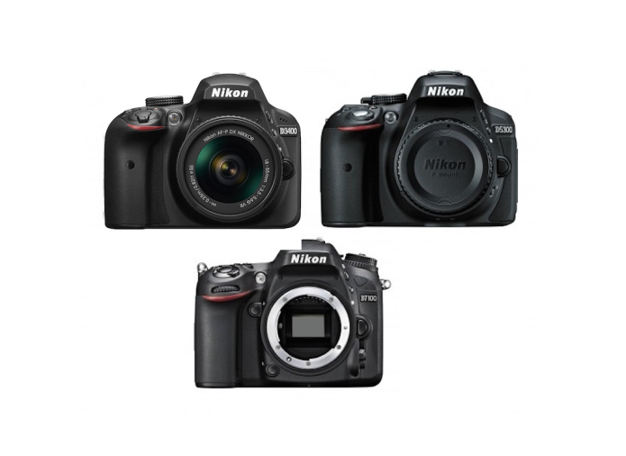 Nikon D3400 vs D5300 vs D7100 Comparison