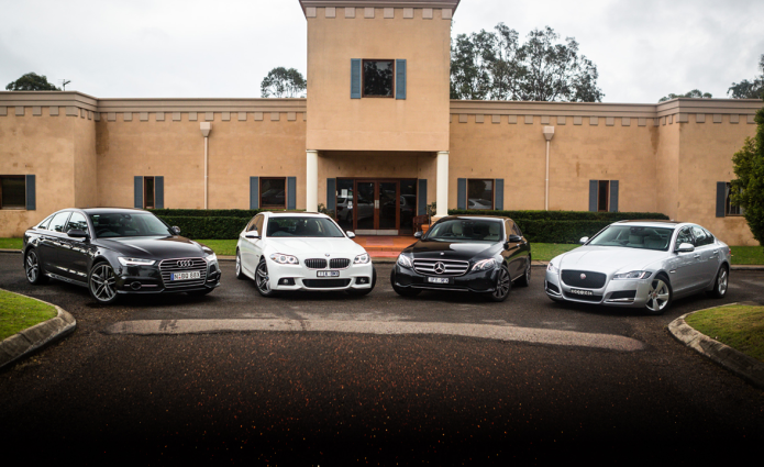 Luxury sedan comparison part two : Audi A6 v BMW 5 Series v Jaguar XF v Mercedes-Benz E-Class