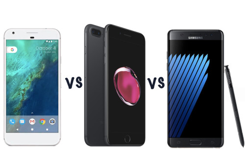 Google Pixel XL vs Apple iPhone 7 Plus vs Samsung Galaxy Note 7: What’s the difference?