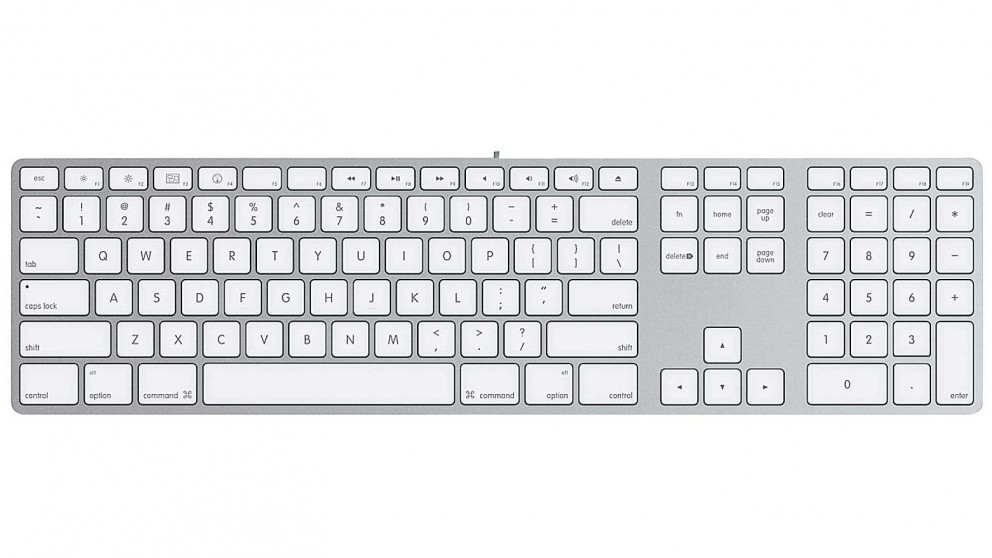 apple keyboard with numeric keypad numbers not working