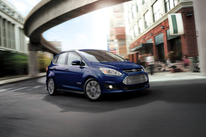 2017-Ford-C-Max-Hybrid-front-three-quarter-in-motion