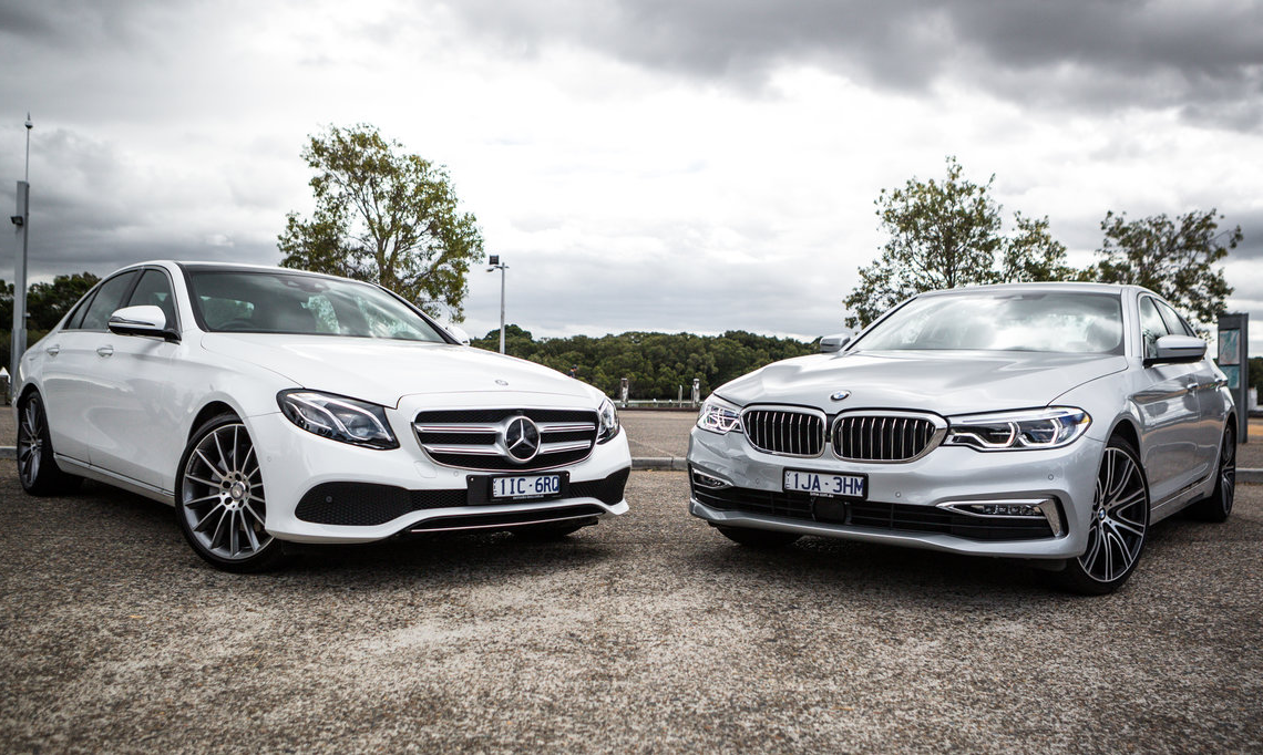2017 BMW 530i vs Mercedes-Benz E300 sedan comparison