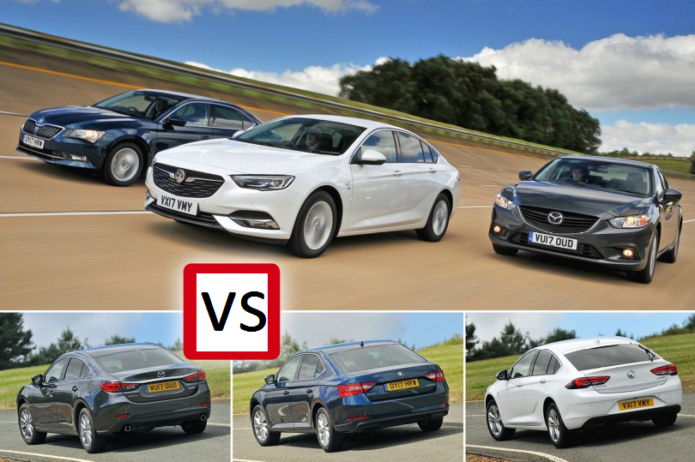 New Vauxhall Insignia Grand Sport vs Mazda 6 vs Skoda Superb Comparison