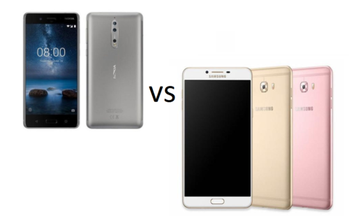 Nokia 8 vs Samsung Galaxy C9 Pro Specs comparison