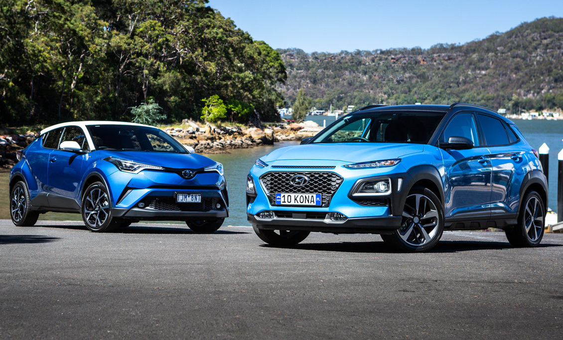 2018 Hyundai Kona Highlander AWD v Toyota C-HR Koba AWD comparison