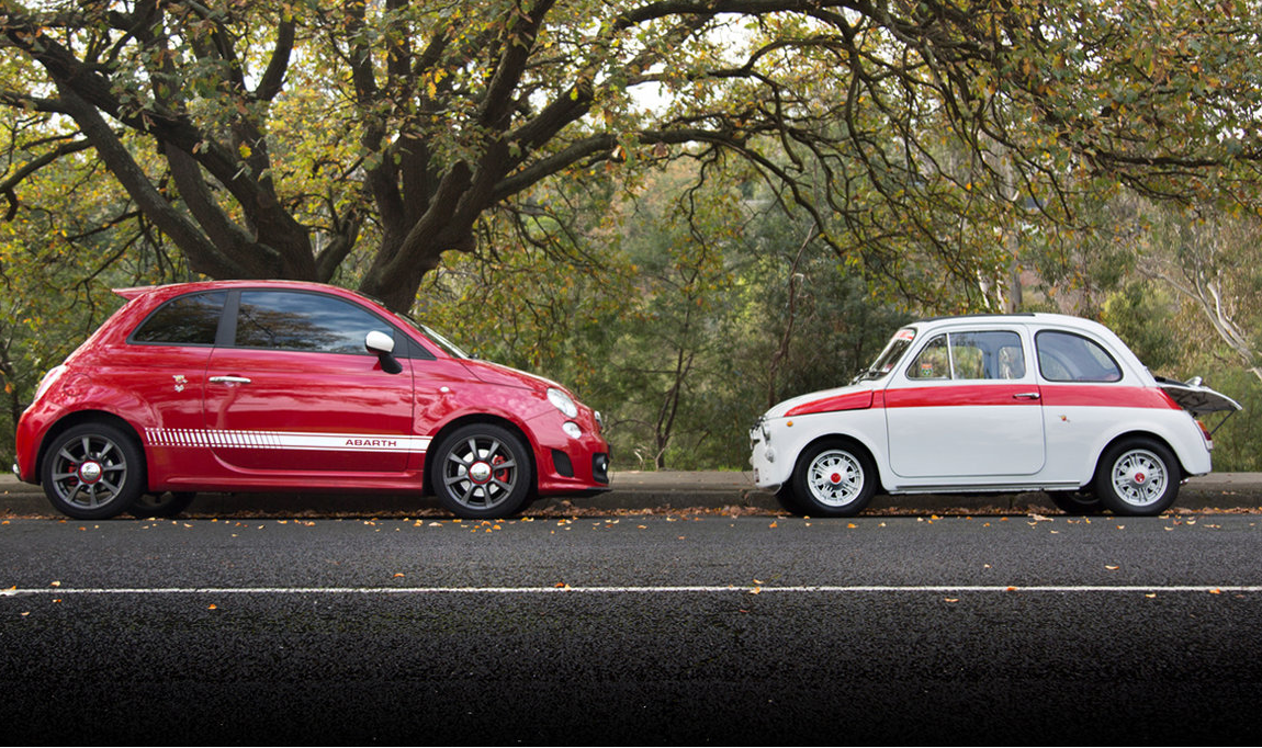Abarth 595 Old v New Comparison : 1970 v 2017