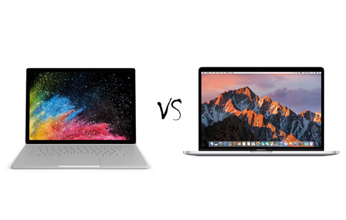 Microsoft Surface Book 2 vs Apple MacBook Pro : 15" and 15.4" models compared