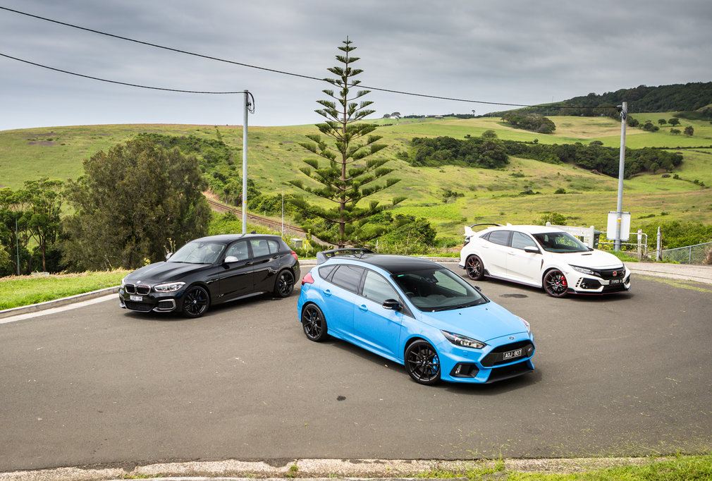 2018 BMW M140i v Ford Focus RS LE v Honda Civic Type R comparison