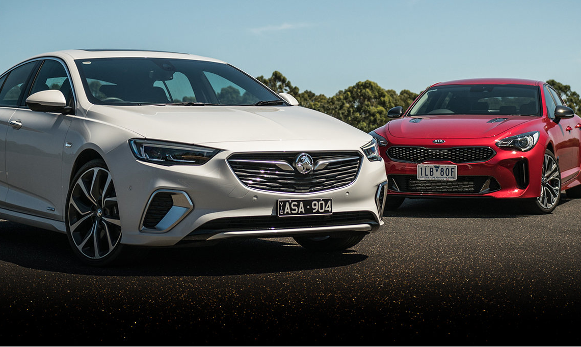 2018 Kia Stinger 330Si v Holden Commodore VXR comparison