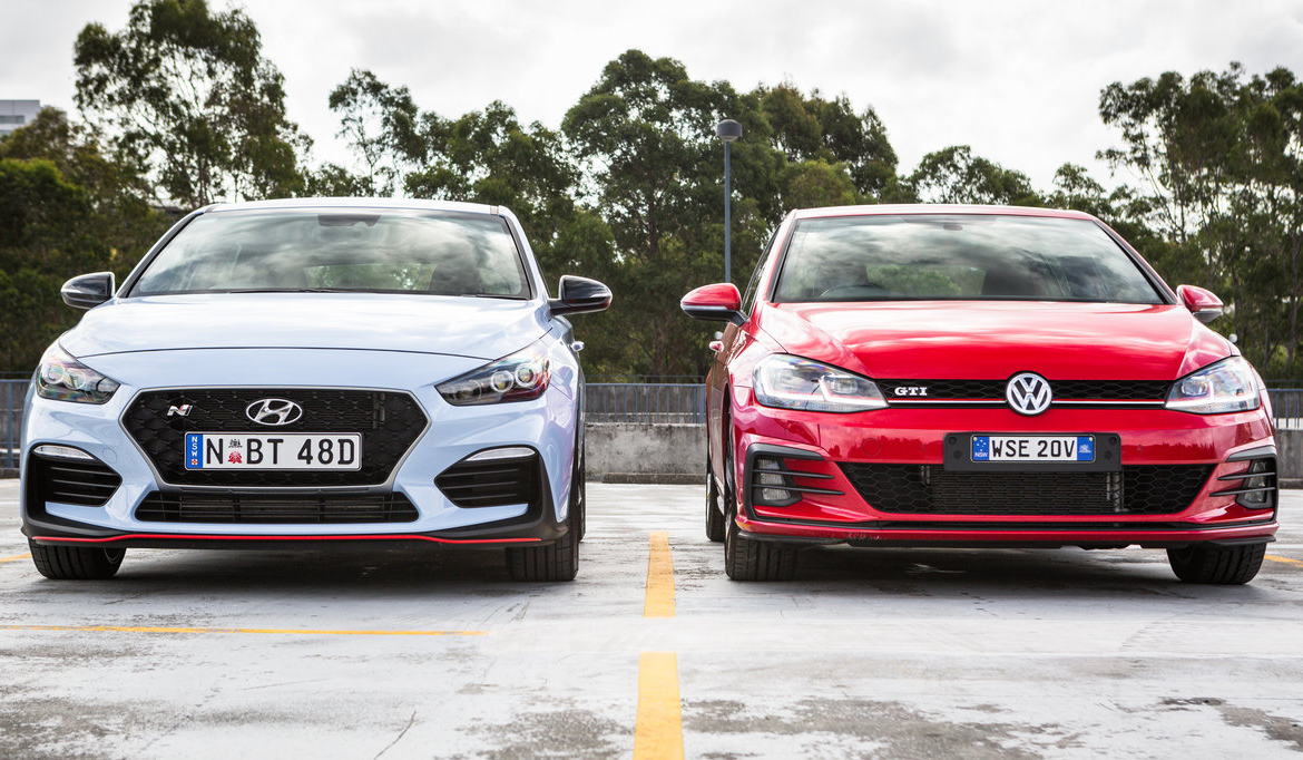 2018 Hyundai i30 N v Volkswagen Golf GTI 5-door comparison