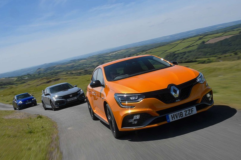 New Renault Megane RS vs Honda Civic Type R vs Volkswagen Golf R Comparison