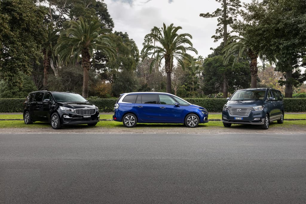 2018 Citroen Grand C4 Picasso Exclusive v Hyundai iMax Elite v Kia Carnival SLi Comparison