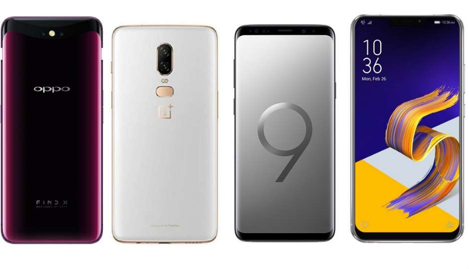 Spec comparison: Oppo Find X vs Asus Zenfone 5z vs OnePlus 6 vs Samsung Galaxy S9+