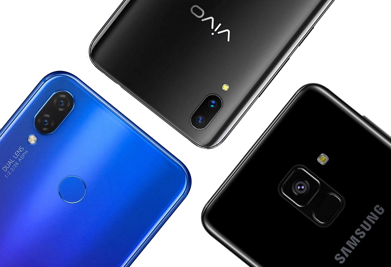 Huawei Nova 3 vs. VIVO X21 UD vs. Samsung Galaxy A8: 3-Way Comparison Review