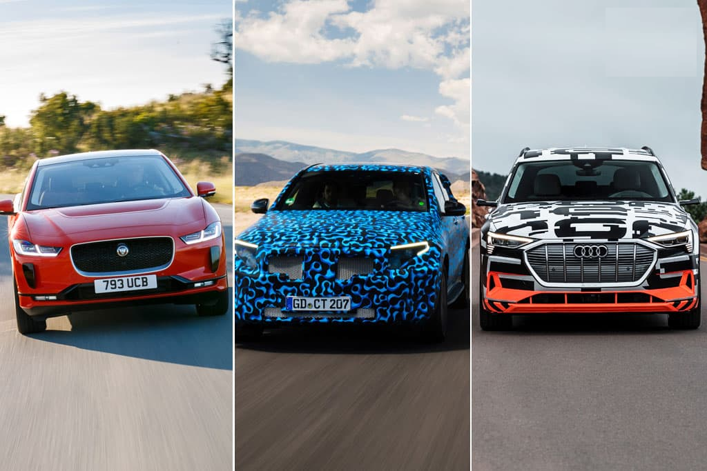 Mercedes-Benz EQC v Audi e-tron v Jaguar I-PACE Comparison
