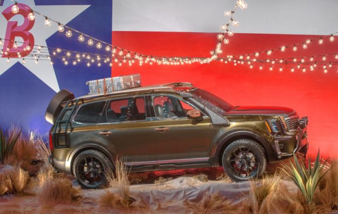 2020 Kia Telluride eight-seat SUV previewed with Texas-themed runway one-off