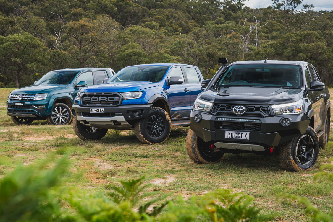 Ford Ranger Raptor V Toyota HiLux Rugged X V Volkswagen Amarok Ultimate ...