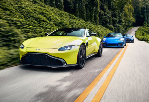 The All-New Aston Martin Vantage Squares Off against the Mercedes-AMG GT and Porsche 911 GT3