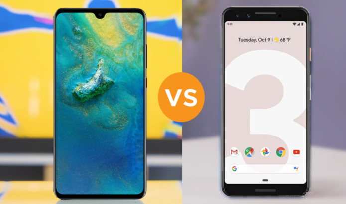 Huawei Mate 20 vs Google Pixel 3 specs comparison