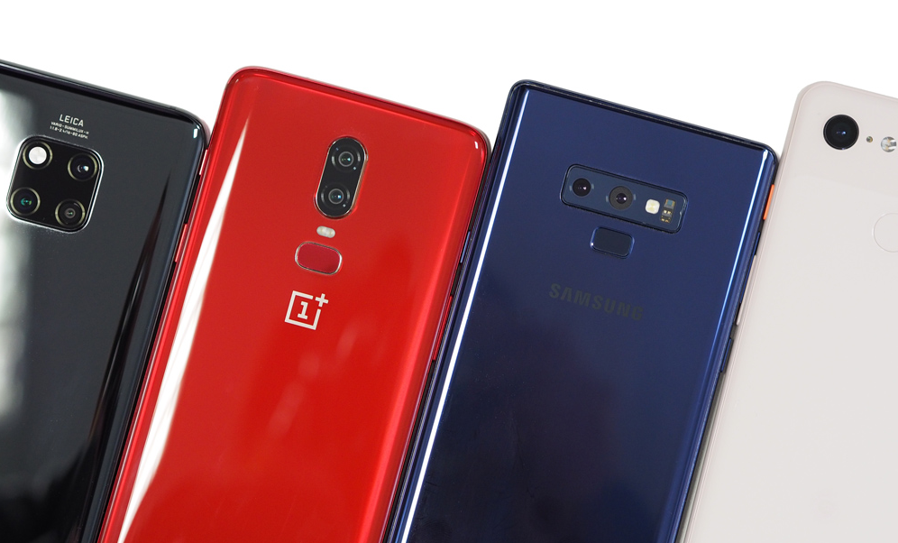 Google Pixel 3, Samsung Galaxy Note9, Huawei Mate 20 Pro Compared
