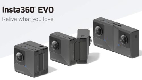 Insta360 EVO foldable camera records in 180 degrees 3D