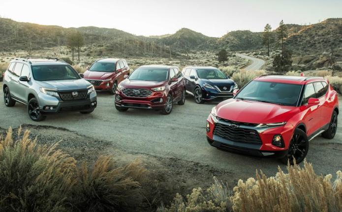 The 2019 Honda Passport and Chevrolet Blazer vs. the Ford Edge, Nissan Murano, and Hyundai Santa Fe