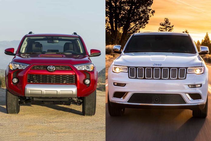 2019 Toyota 4Runner vs. 2019 Jeep Grand Cherokee