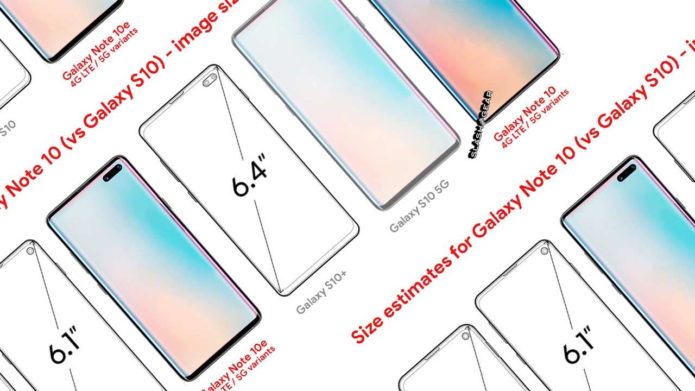 Galaxy Note 10 vs S10 size: Feature leak confirmations