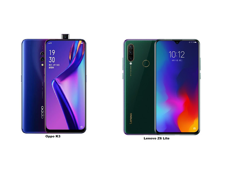 OPPO K3 vs Lenovo Z6 Youth Edition specs comparison