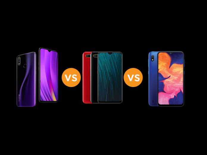 Realme 3 vs OPPO A5s vs Samsung Galaxy A10 specs comparison